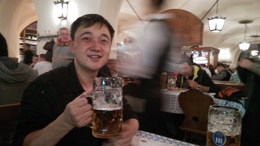 Trip to Munich, Germany, having a dinner gat... cover